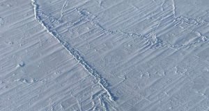 Arctic wintertime sea ice extent is among lowest on record