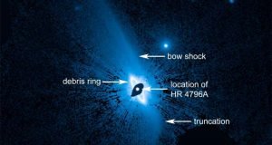 Hubble finds huge system of dusty material enveloping the young star HR 4796A