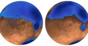 Mars oceans formed early possibly aided by massive volcanic eruptions