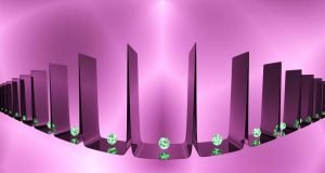 Two toned light pattern creates steep quantum walls for atoms