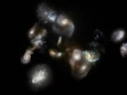 Assembly of massive galaxy cluster witnessed for the first time