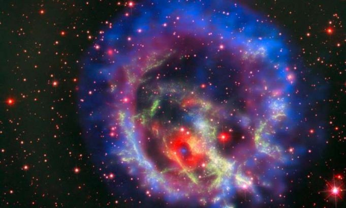 Dead star circled by light