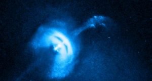 Radio telescope records a rare glitch in a pulsars regular pulsing beat