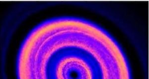 Rings and gaps in a developing planetary system
