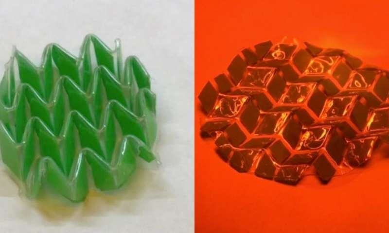 Shape shifting material can morph reverse itself using heat light
