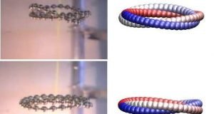 The periodic motion of flexible knots and the connection to DNA