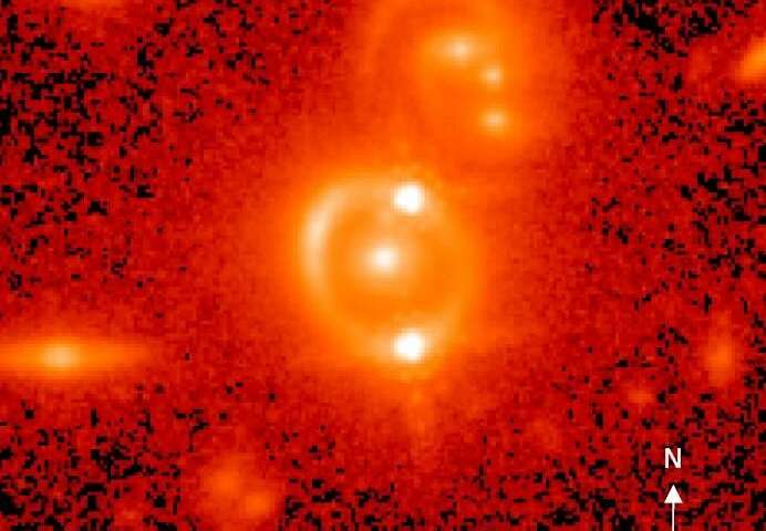 Astronomers use split images of quasars to produce a new estimate of the Hubble constant