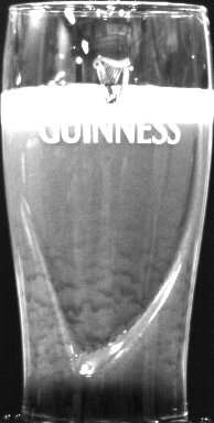 Mystery of texture of Guinness beer Inclination angle of a pint glass is key to solution