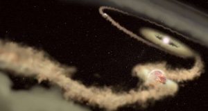A pair of fledgling planets directly seen growing around a young star