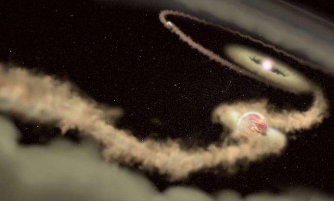 A pair of fledgling planets directly seen growing around a young star A pair of fledgling planets directly seen growing around a young star