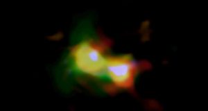 ALMA finds earliest example of merging galaxies