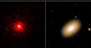 Heart of lonesome galaxy is brimming with dark matter