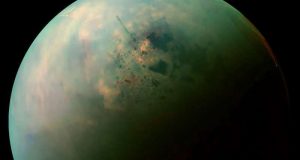 cropped Bathtub rings around Titans lakes might be made of alien crystals