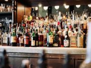 cropped Toxic substances found in the glass and decoration of alcoholic beverage bottles