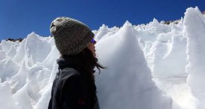 Snow algae thrive in high elevation ice spires an unlikely oasis for life