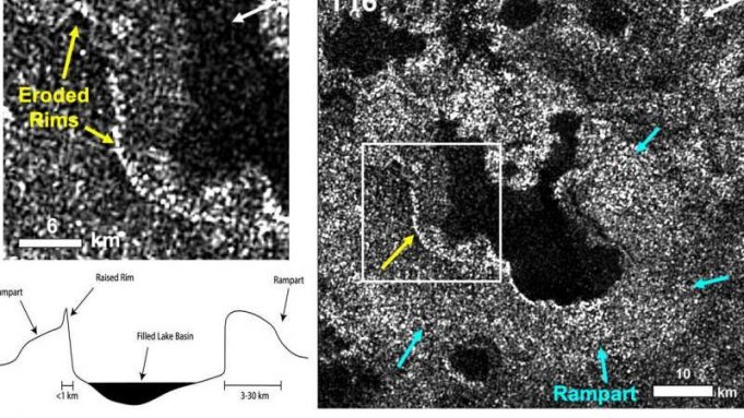 Cassini explores ring-like formations around Titan’s lakes cropped Cassini explores ring like formations around Titans lakes