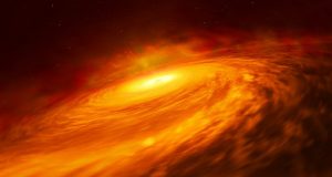 cropped Hubble discovers mysterious black hole disc