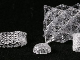 Glass from a 3 D printer scaled
