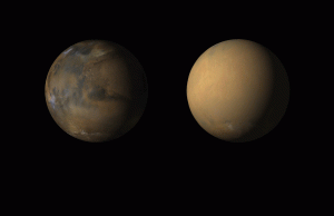 Global storms on Mars launch dust towers into the sky