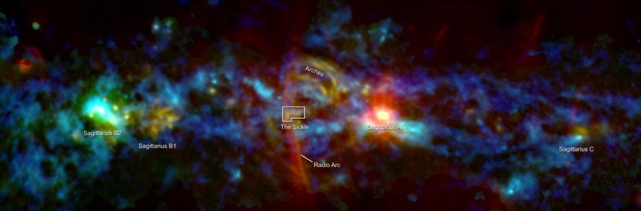 NASA maps inner Milky Way sees cosmic candy cane