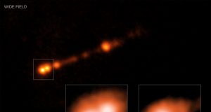 Famous black hole has jet pushing cosmic speed limit scaled