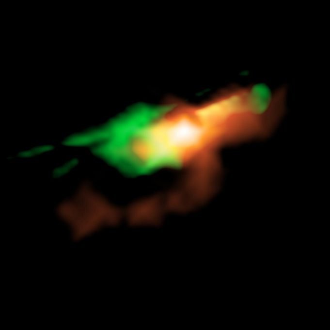 ALMA resolves gas impacted by young jets from supermassive black hole ALMA resolves gas impacted by young jets from supermassive black hole