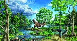Late cretaceous dinosaur dominated ecosystem