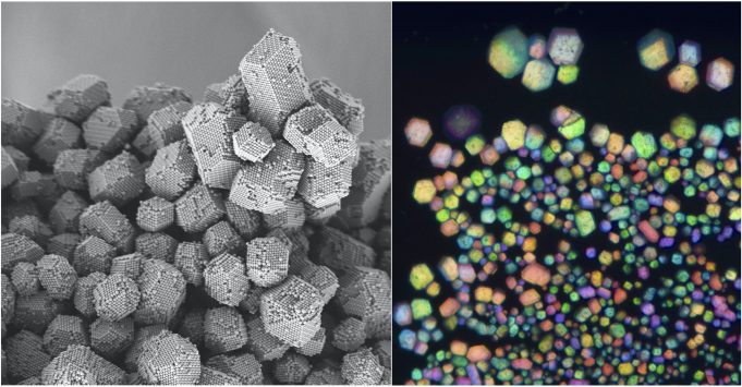 Researchers use electrostatic charge to assemble particles into materials mimicking gemstones salt scaled