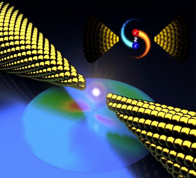 Physicists see surprisingly strong light high heat from nanogaps between plasmonic electrodes