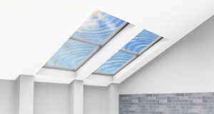 Glass like wood insulates heat is tough blocks UV and has wood grain pattern