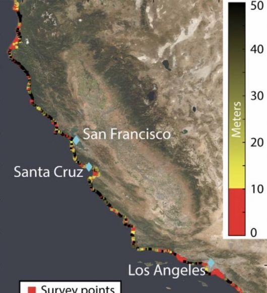 Satellite survey shows Californias sinking coastal hotspots