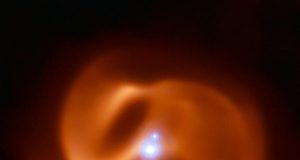 In the eye of a stellar cyclone Bizarre secrets of a ticking time bomb star