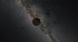 Rogue Earth mass planet discovered freely floating in the Milky Way without a star