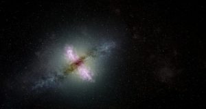 Sky survey reveals newborn jets in distant galaxies
