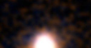 A young but completely evolved entirely self made galaxy