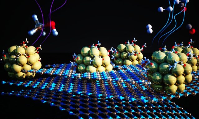 New nanomaterial helps obtain hydrogen from a liquid energy carrier in a key step toward a stable and clean fuel source