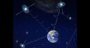 Galaxy sized observatory sees potential hints of gravitational waves