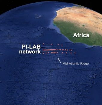 Geological phenomenon widening the Atlantic Ocean