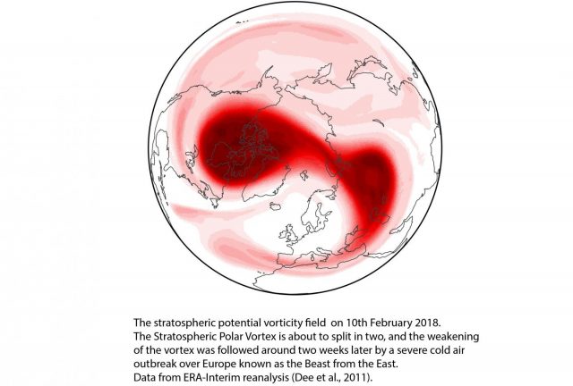 Imminent sudden stratospheric warming to occur bringing increased risk of snow over coming weeks