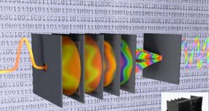 Optical network shapes pulses of light