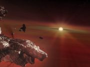 Vaporised crusts of Earth like planets found in dying stars