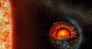 Volcanoes might light up the night sky of this exoplanet