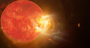 Humongous flare from suns nearest neighbor breaks records