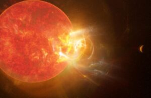 Humongous flare from suns nearest neighbor breaks records