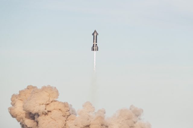 Starship SN8 High Altitude Flight Test Photo by SpaceX